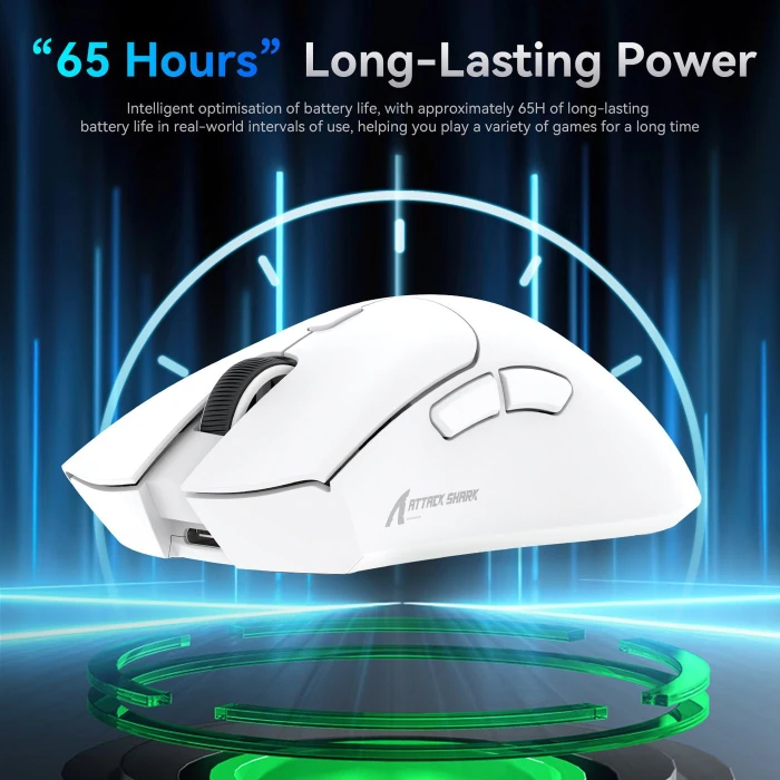 Attack Shark R1 Wireless Gaming Mouse schwarz, USB/Bluetooth
