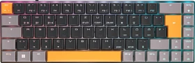 Cherry MX-LP 2.1 Compact Wireless/orange, schwarz/grau, MX LOW PROFILE RGB SPEED, USB/Bluetooth, DE (G80-3860LVADE-2)