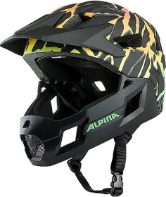 Alpina Rupi Fullface-Kinderhelm fading neon matt