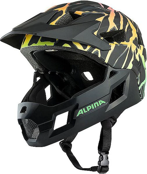 Alpina Rupi Fullface-Kinderhelm fading neon matt