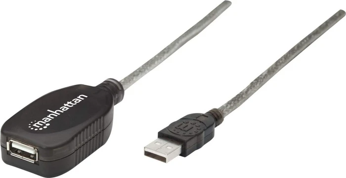 Manhattan USB 2.0 aktives Verlängerungskabel A/A, 5m
