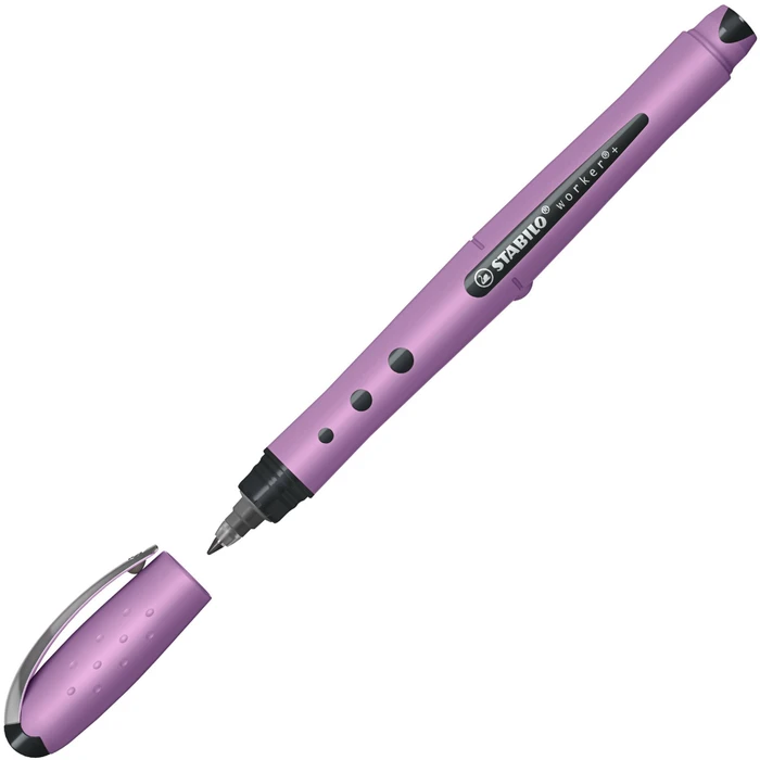 STABILO worker+ medium NatureCOLORS Wildflower Tintenroller (Mine) grauviolett