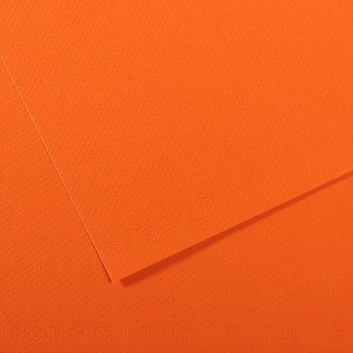 Canson Mi-Teintes Zeichenpapier, 500x650mm, glatt, rotorange, 10 Blatt