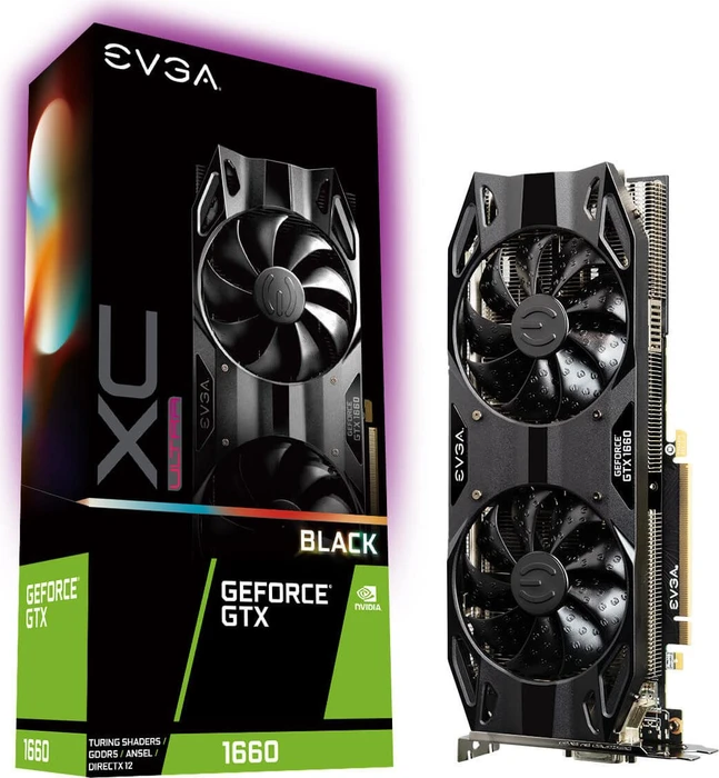 EVGA GeForce GTX 1660 XC Ultra Black Gaming, 6GB GDDR5, DVI, HDMI, DP