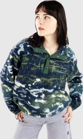 Columbia Helvetia II Cropped Sherpa Half Snap Fleece Print Pullover everblue sisters/rain forest (Damen)
