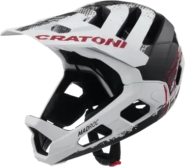 Cratoni Madroc Fullface-Helm white/black matt