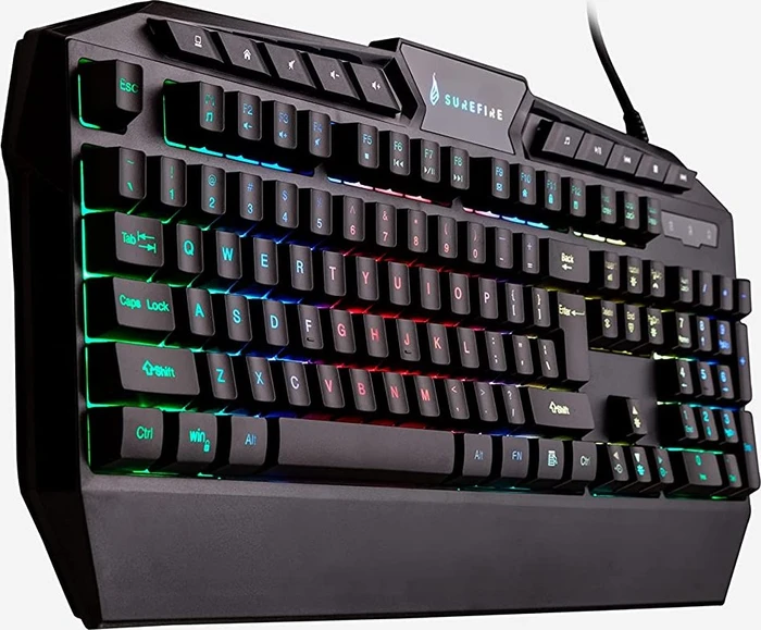 Verbatim SureFire KingPin RGB Gaming Keyboard, LEDs RGB, schwarz, USB, UK