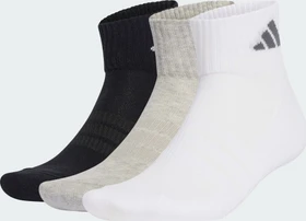 adidas Cushioned Sportswear Ankle Socken medium grey heather/white/black/grey six, 3 Paare
