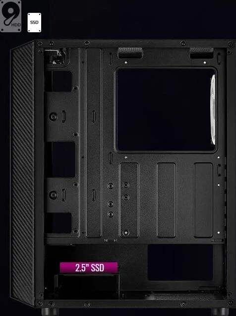 AeroCool Hive ARGB, Glasfenster