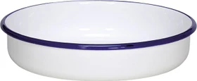 Krüger Husum Auflaufform rund 24cm weiß/blau