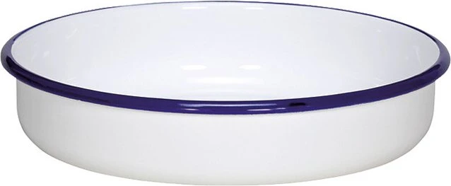 Krüger Husum Auflaufform rund 24cm weiß/blau