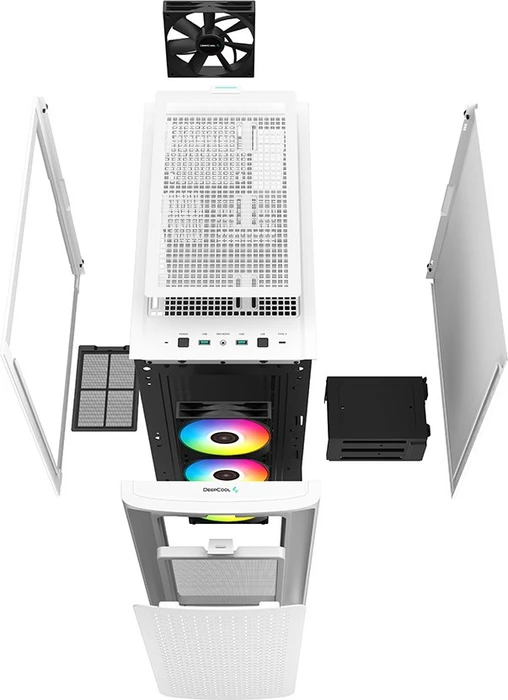 DeepCool CK560, weiß, Glasfenster