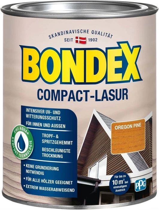 Bondex Compact-Lasur Außen Holzschutzmittel, 750ml