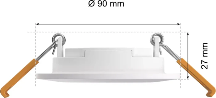 Philips Hue White and Color Ambiance Slim Einbauleuchte 90mm weiß