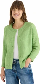 CECIL Kurzer Cardigan Strickjacke bamboo green melange (Damen)