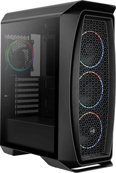AeroCool Aero One Eclipse, schwarz, Glasfenster