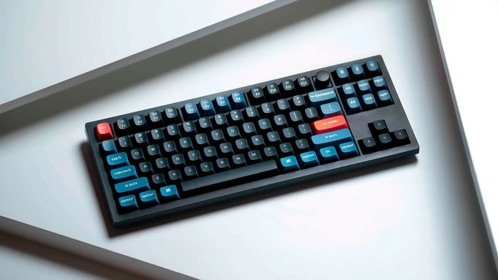 Keychron V3 TKL Knob, 80%, LEDs RGB, hot-swap, Frosted Black, Keychron K Pro BROWN, USB, DE