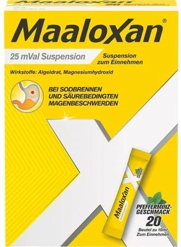 Sanofi-Aventis Maaloxan 25mVal Suspension, 200ml (20x 10ml)