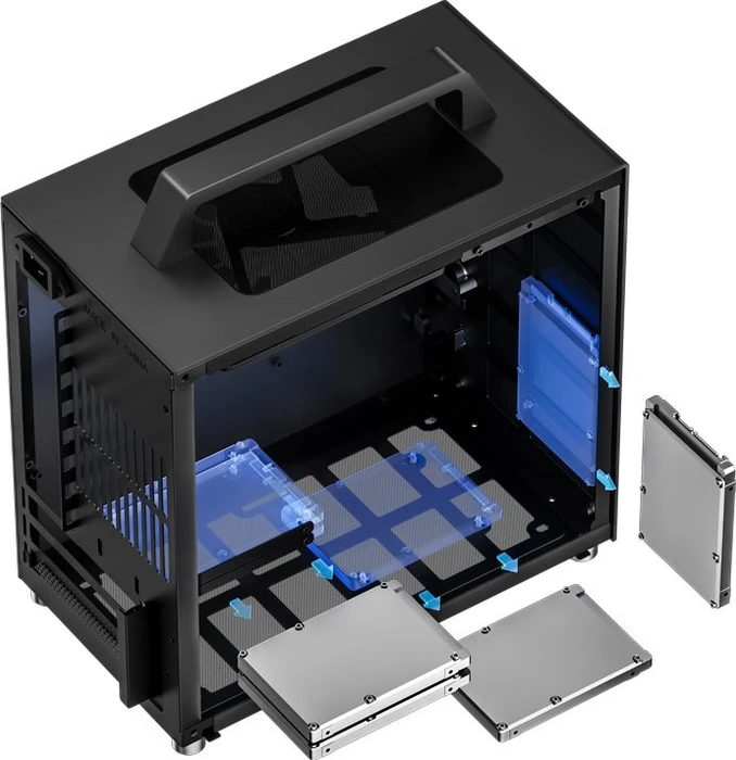 Jonsbo T8 PLUS Black, schwarz, Glasfenster, Mini-ITX