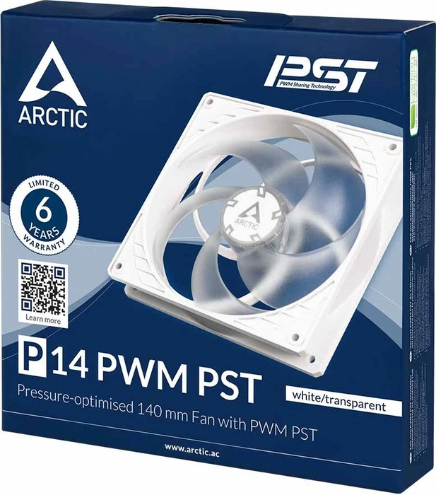 ARCTIC P14 PWM PST weiß/transparent, 140mm
