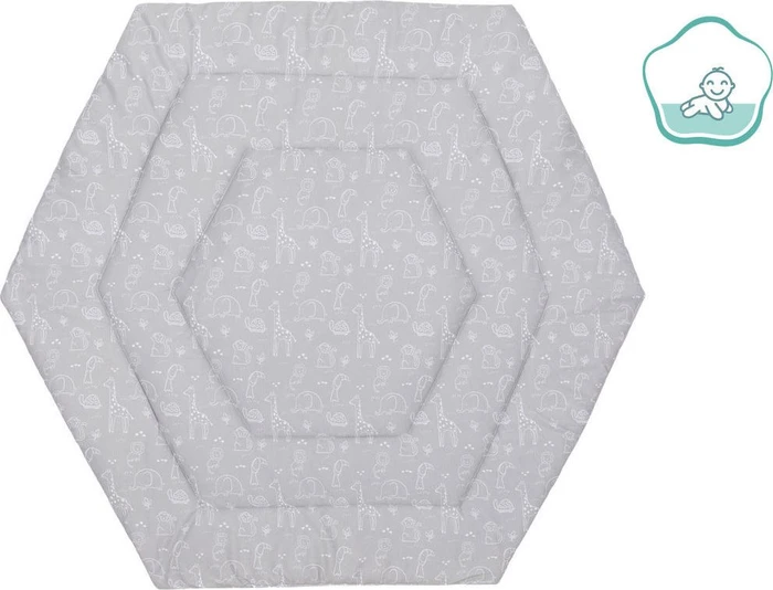 Fillikid Laufgittereinlage 6-Eck Jersey Safari grau