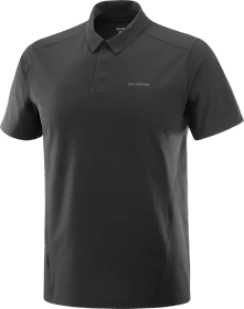 Salomon Trackline Poloshirt kurzarm deep black (Herren)
