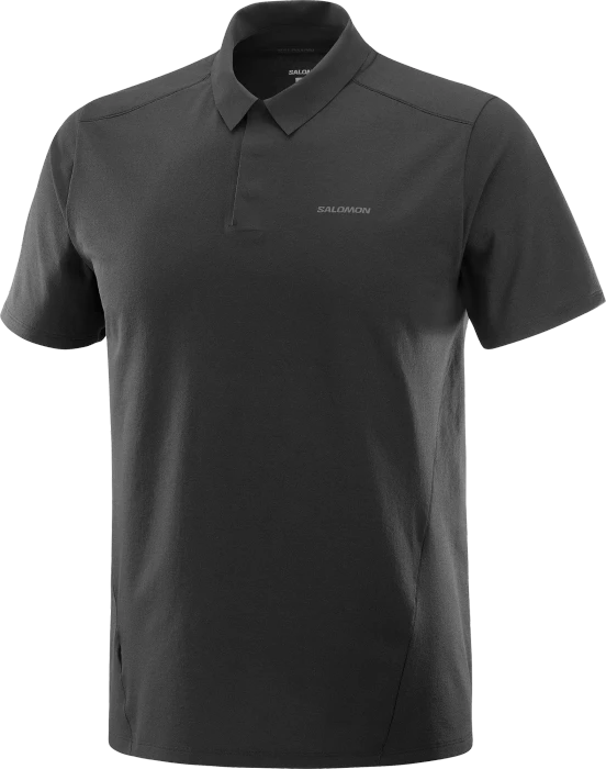 Salomon Trackline Poloshirt kurzarm deep black (Herren)