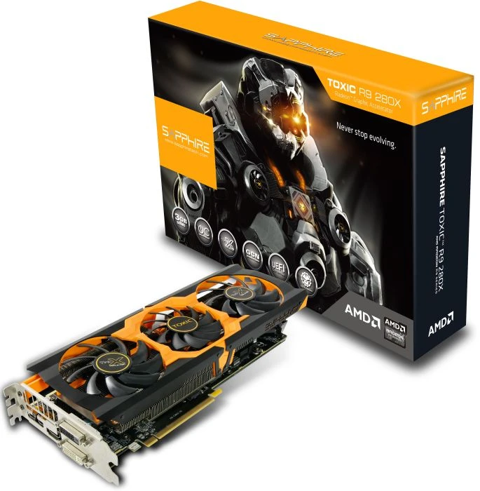 Sapphire Toxic Radeon R9 280X, 3GB GDDR5, 2x DVI, HDMI, 2x mDP, full retail