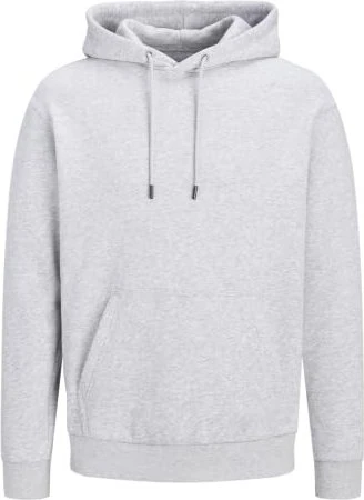 Jack & Jones Einfarbig Hoodie light grey melange (Herren)