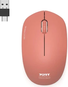 Port Designs Wireless Mouse Collection II orange, USB-C/USB-A