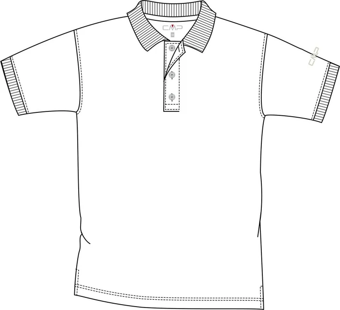 CMP Uni Pique Tactel Poloshirt kurzarm weiß (Herren)