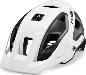 Cube Strover Helm weiß/schwarz