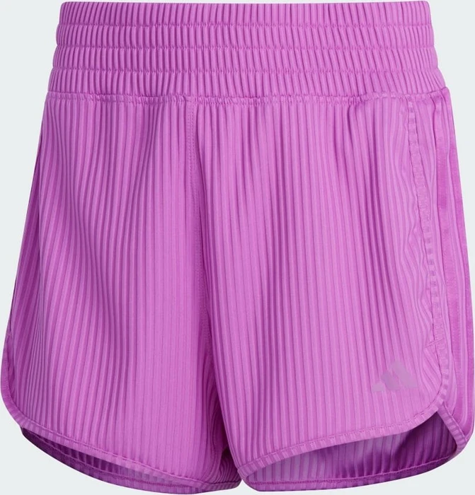 adidas Pacer All Gym Seasonal Rib High-Rise Tonal 3-Streifen Shorts purple burst (Damen)