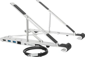 Targus Tragbarer Laptop-Ständer mit integrierter Dock, USB-C 3.0 [Stecker] (AWU100005GL)
