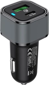 Nevox USB PD 30W Type C + QC3.0 Kfz-Ladegerät 48W schwarz