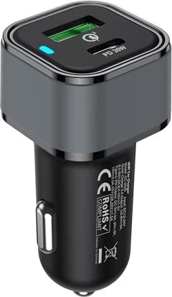 Nevox USB PD 30W Type C + QC3.0 Kfz-Ladegerät 48W schwarz