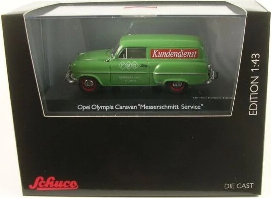 Schuco Opel Olympia Caravan mit Anhänger und Messerschmitt KR