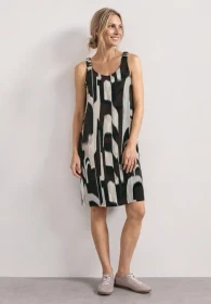 Street One Knielanges Kleid mit gerafften Trägern Kleid espresso brown (Damen)