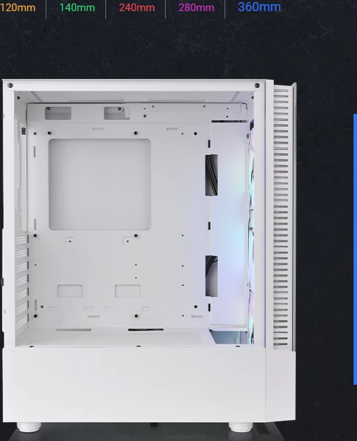 Thermaltake View 200 TG ARGB Snow Edition, weiß, Glasfenster