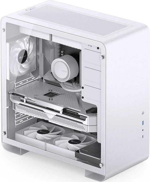 Jonsbo U4 Pro, weiß, Glasfenster