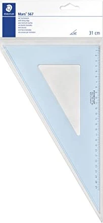 Staedtler Mars 567 Zeichendreieck 60° 27.5cm, transparent/blau
