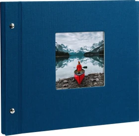 Goldbuch Schraubalbum Bella Vista 30x25 schwarze Seiten blau