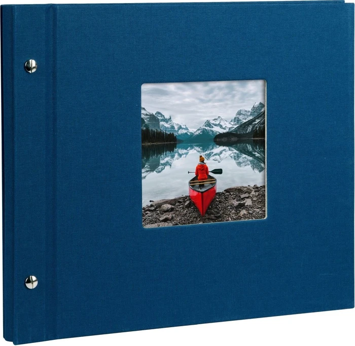 Goldbuch Schraubalbum Bella Vista 30x25 schwarze Seiten blau
