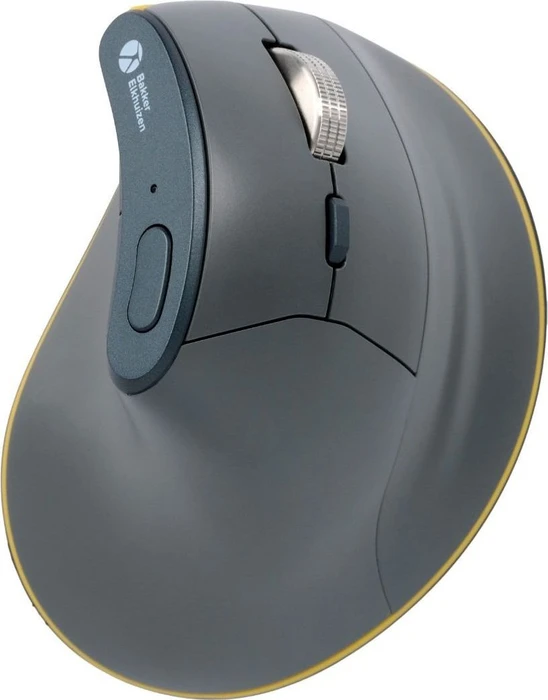 BakkerElkhuizen FastForward 3-Mode Vertical Mouse, dunkegrau, USB/Bluetooth