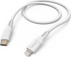 Hama Ladekabel Flexible USB-C/Lightning 1.5m Silikon weiß
