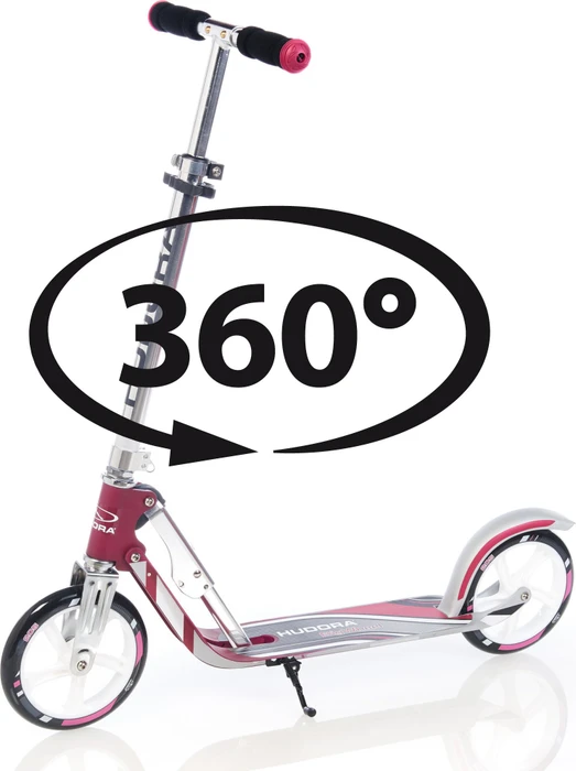 Hudora Big Wheel 205 Scooter magenta/silber