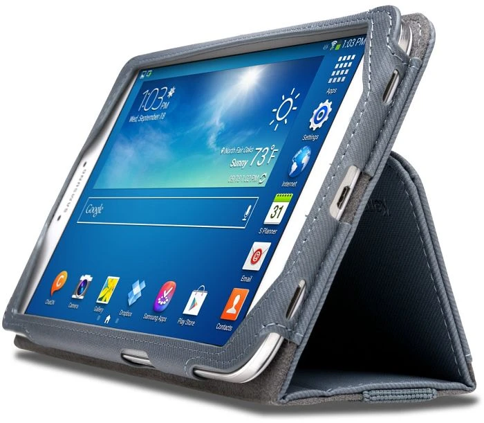 Kensington Portafolio Soft Folio Case Stand für Galaxy Tab 3 8.0 schiefergrau