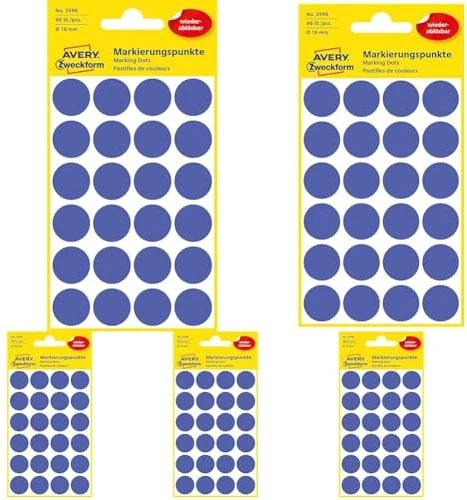 Avery-Zweckform Markierungspunkte ablösbar 18mm blau