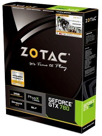 Zotac GeForce GTX 780 + Game-Bundle, 3GB GDDR5, 2x DVI, HDMI, DP