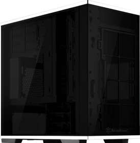 SilverStone Lucid LD01, schwarz/weiß, Glasfenster